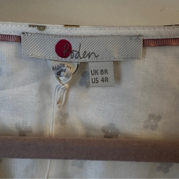 Boden Ivory Dress with Gold Floral Accents new - Picture 6 of 6